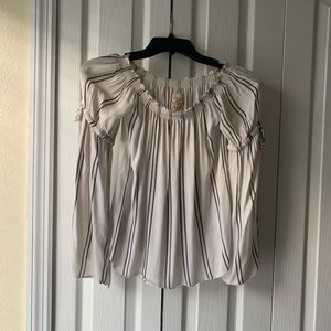 Chaser off the shoulder Striped Blouse